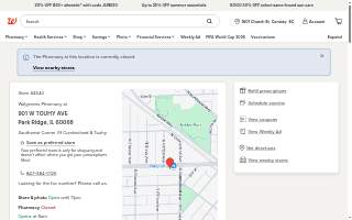 Walgreens of Park Ridge website