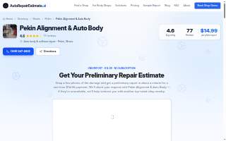 Pekin Alignment & Auto Body website