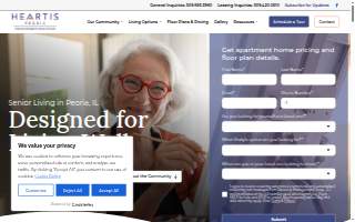 Heartis Peoria Senior Living website