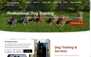 Pawsitively K9 Services of Peoria website