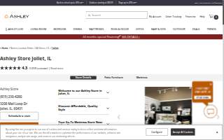 Ashley Store of Plainfield website