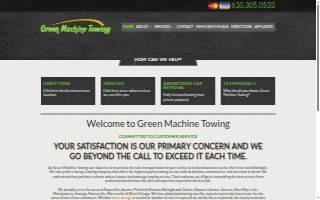 Green Machine Towing website