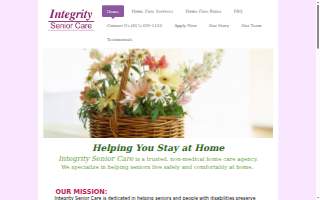 Integrity Senior Care website