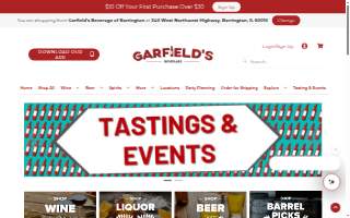 Garfield's Beverage website