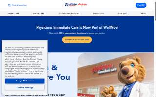 Physicians Immediate Care of Prospect Heights website