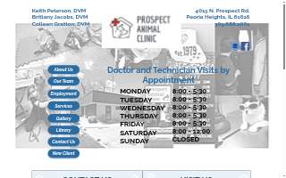 Prospect Animal Clinic website