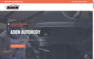 Aden AutoBody and Collision Center website