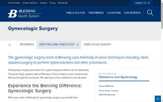 Blessing Obstetrics and Gynecology website