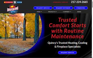 Bruening Heating and A/C and Fireplaces website