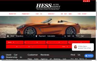 Hess Auto Agency website