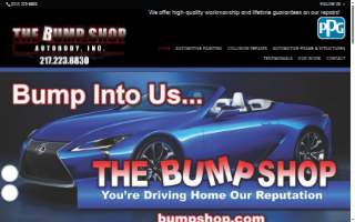 The Bump Shop Auto Body website
