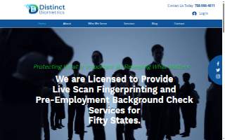 Distinct Biometrics website