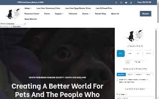 South Suburban Humane Society Adoption Center website