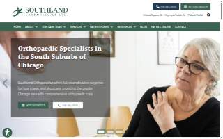 Southland Orthopaedics of Oak Forest website