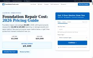 DV Foundation Cracks & Concrete Step Repair website