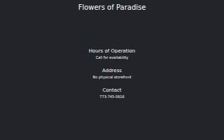 Flowers Of Paradise website