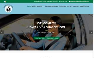 Howard Driving School of Evergreen Park website