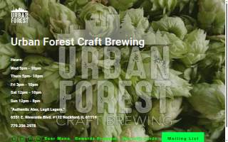 Urban Forest Craft Brewing website