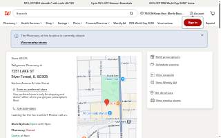 Walgreens Pharmacy of River Forest website