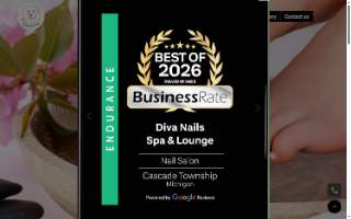 Diva Nails & Spa website