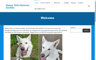 Happy Tails Humane Society of Rock Falls website