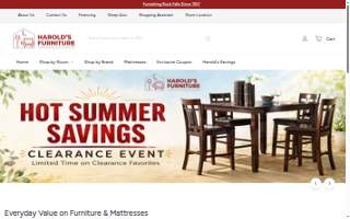 Harold's Furniture website