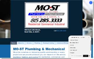 MO-ST Plumbing & Mechanical, LLC of Rock Falls website