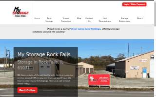 My Storage Rock Falls website