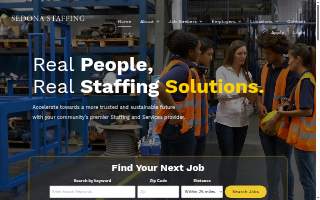 Sedona Staffing Rock Falls website
