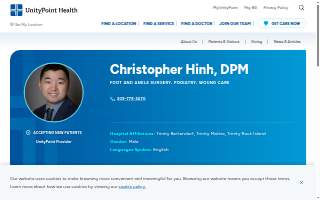 Christopher Hinh, DPM website