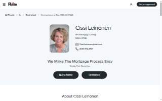 Cissi Leinonen - Rate Mortgage website