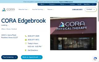 CORA Physical Therapy Edgebrook website