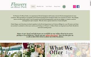 Flowers On River Park website