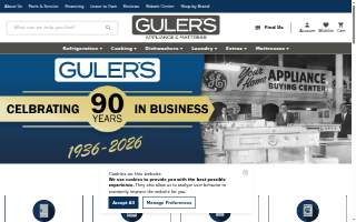 Guler's Appliance & Mattress of Rockford website
