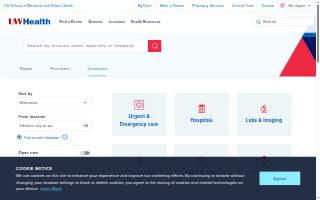UW Health 9th St Clinic Physical and Occupational Therapy website