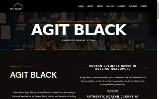 Agit Black Korean Pub, Karaoke, Kitchen website