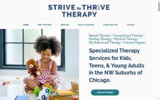 Strive to Thrive Therapy, PLLC- Pediatric Speech, Occupational, and Physical Therapy of Rolling Meadows website