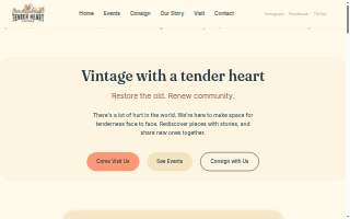 Tender Heart Vintage website