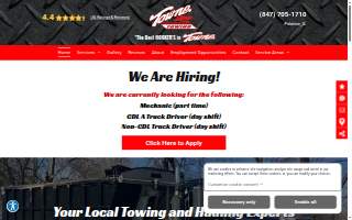 Towne Towing of Rolling Meadows website