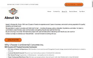Continental Concrete Inc website