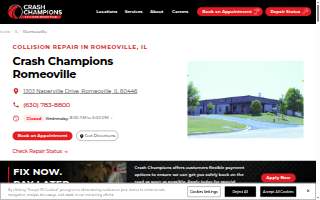 Crash Champions Collision Repair Romeoville website