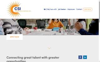 CSI Staffing website