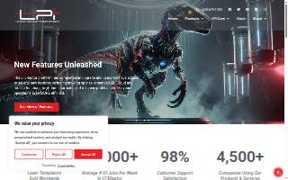 Laser Products Industries website