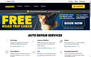 Meineke Car Care Center of Romeoville website