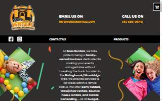 Snax rentals of Romeoville website