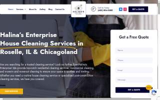 Halina's Enterprise House Cleaning website