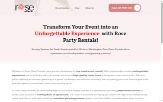 Rose Party Rentals of Roselle website
