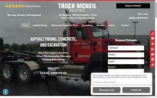Troch McNeil Paving website