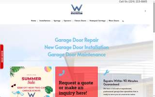 Woodfield Garage Doors of Roselle website