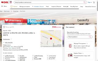 CVS Pharmacy of Round Lake website